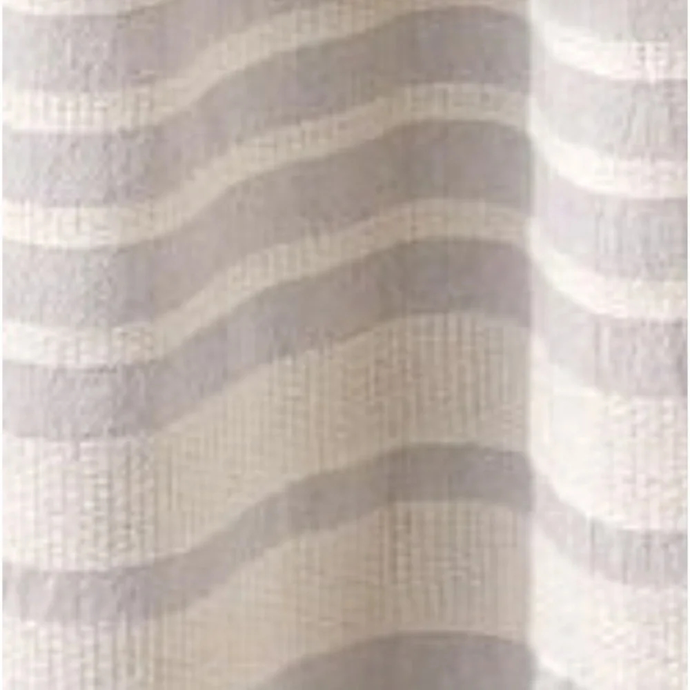Organic Cotton Loom Weave Spa Bath Towel Gray + Natural Stripe